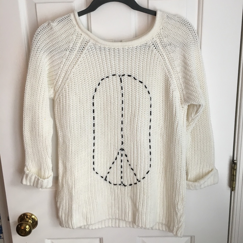 Peace Sign knit sweater
